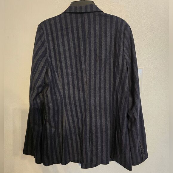 Heartloom Striped Blue Double Breast Blazer Size Small - Picture 10 of 12